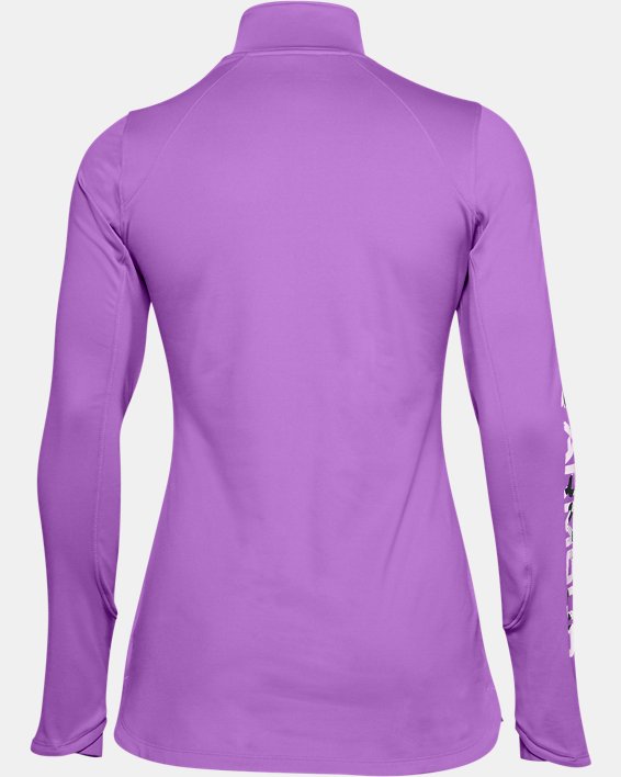 Women's ColdGear® Armour Graphic ½ Zip, Purple, pdpMainDesktop image number 5